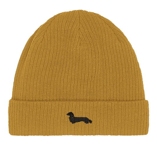 Langhaardackel Beanie "Finn" - Mustard