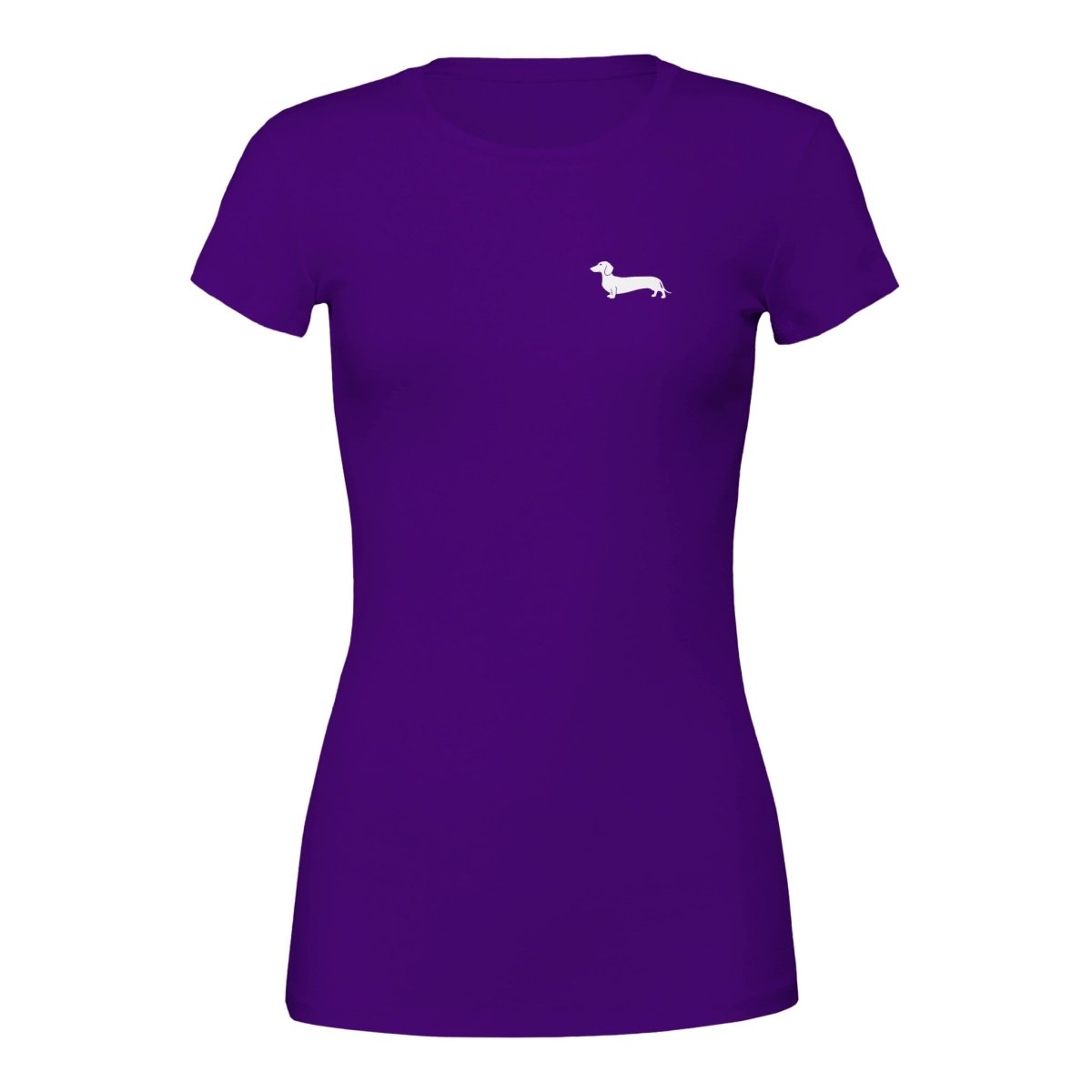 Dackel Damen T-Shirt "Pablo" - Motiv hell - Team Purple