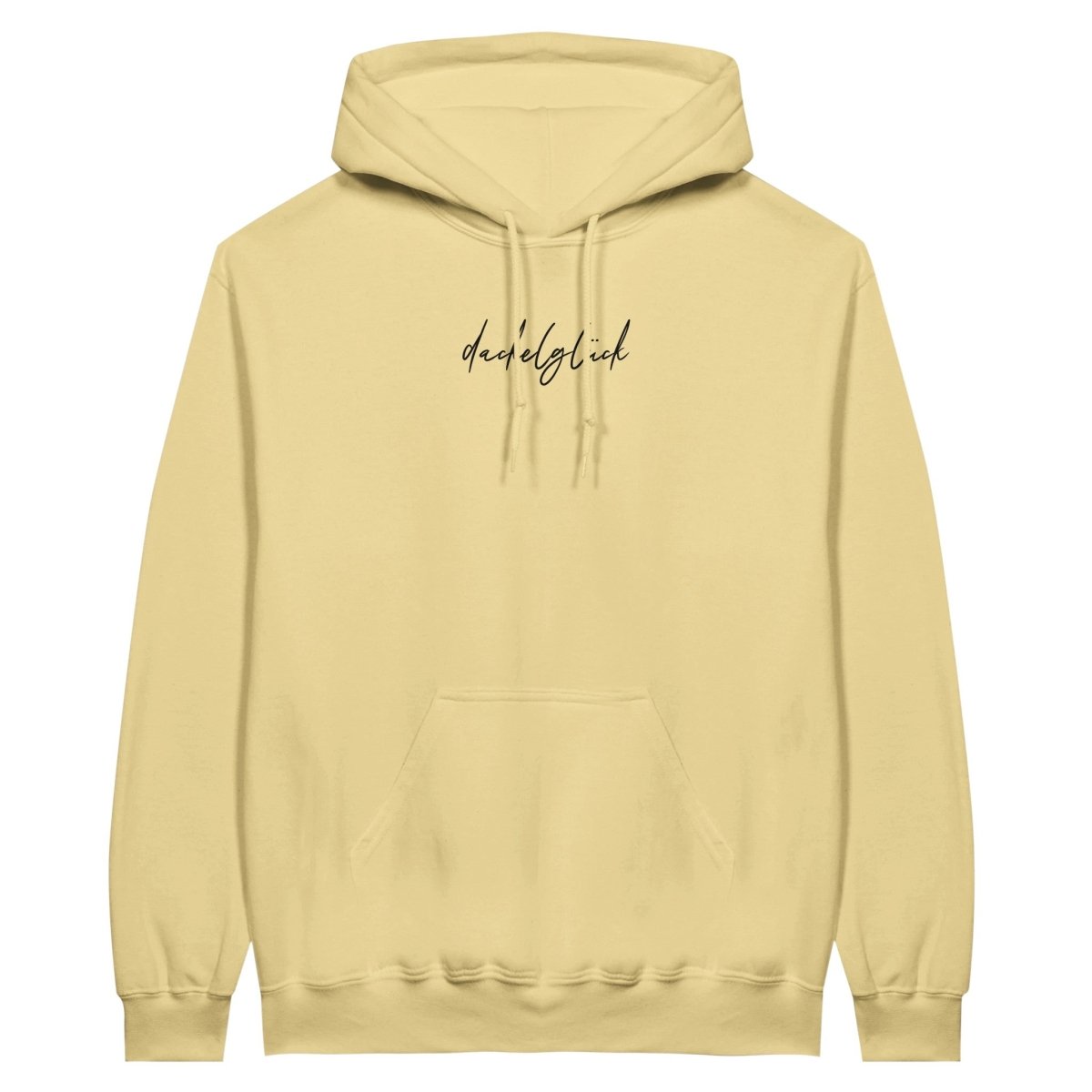 Dackel Hoodie "Dackelglück" Unisex Pullover - Motiv schwarz - yellow haze