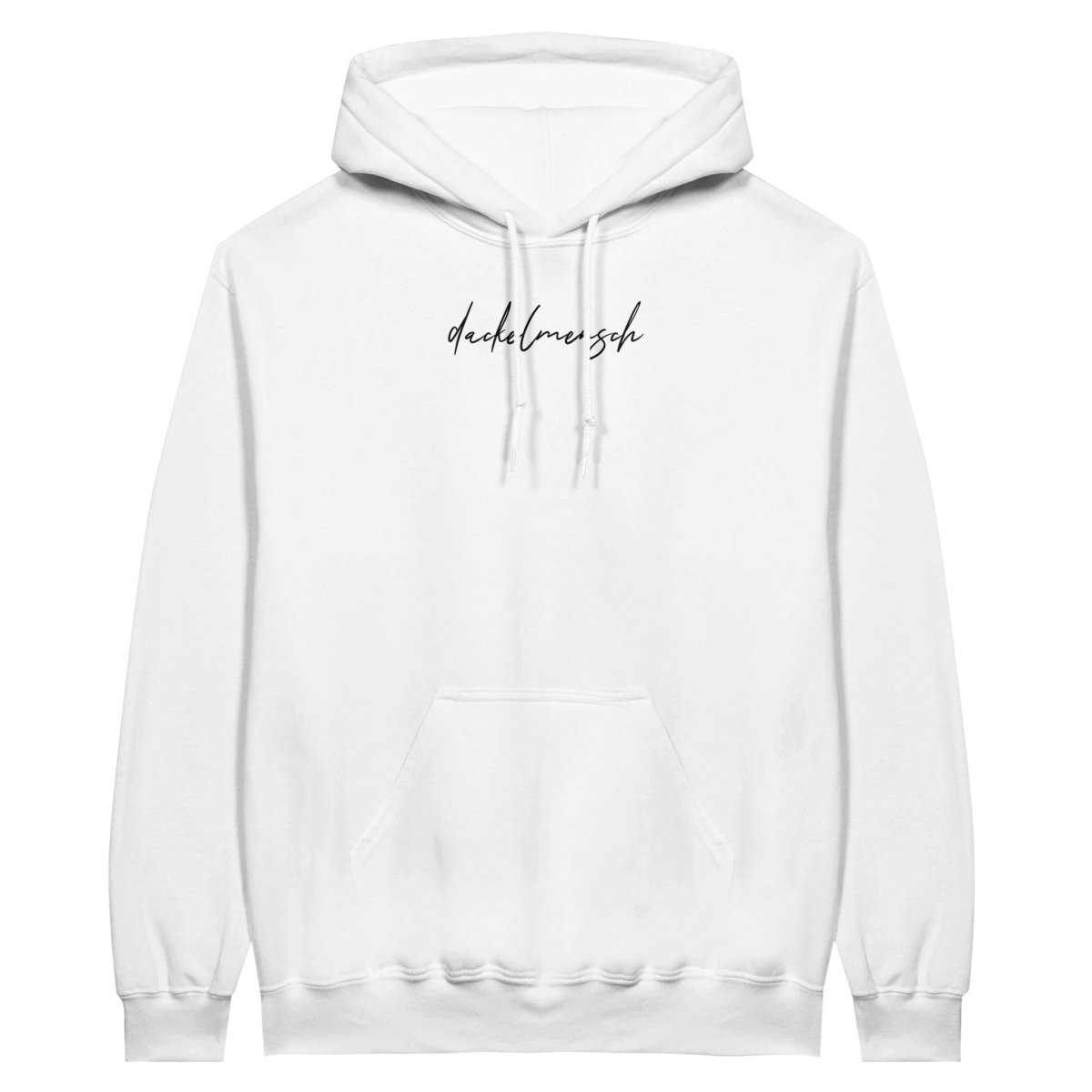 Dackel Hoodie "Dackelmensch" Unisex Pullover - Motiv schwarz - White