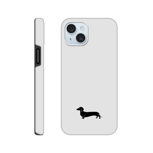 Dackel iPhone Handyhülle "Pablo" - Schwarz unten