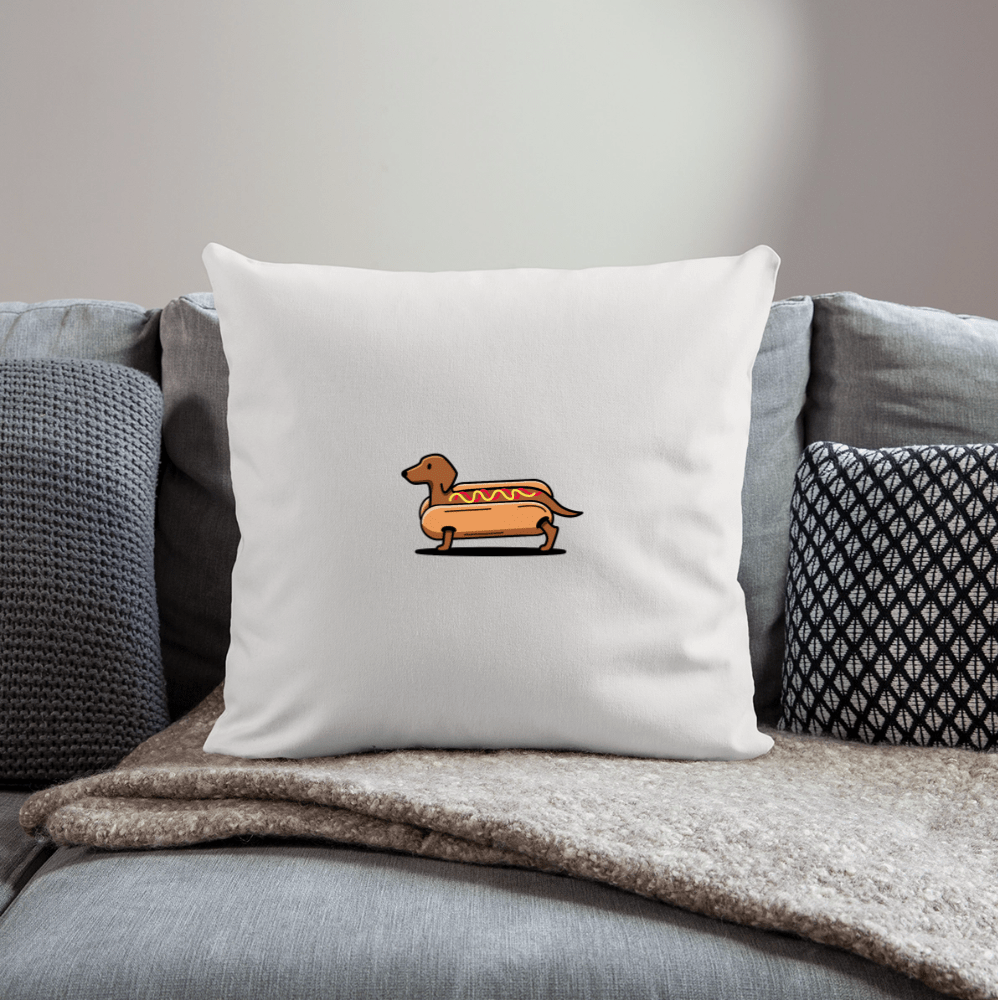 Dackel Kissen "Hot Dog" - Weiß -