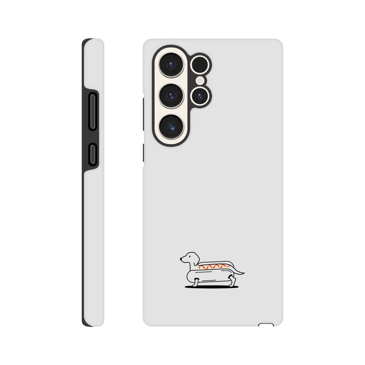 Dackel Samsung Handyhülle "Hot-Dog" - Schwarz unten - Galaxy S23 Ultra