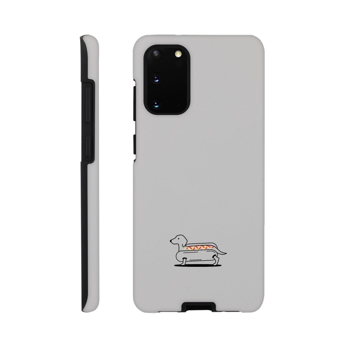 Dackel Samsung Handyhülle "Hot-Dog" - Schwarz unten - Galaxy S20
