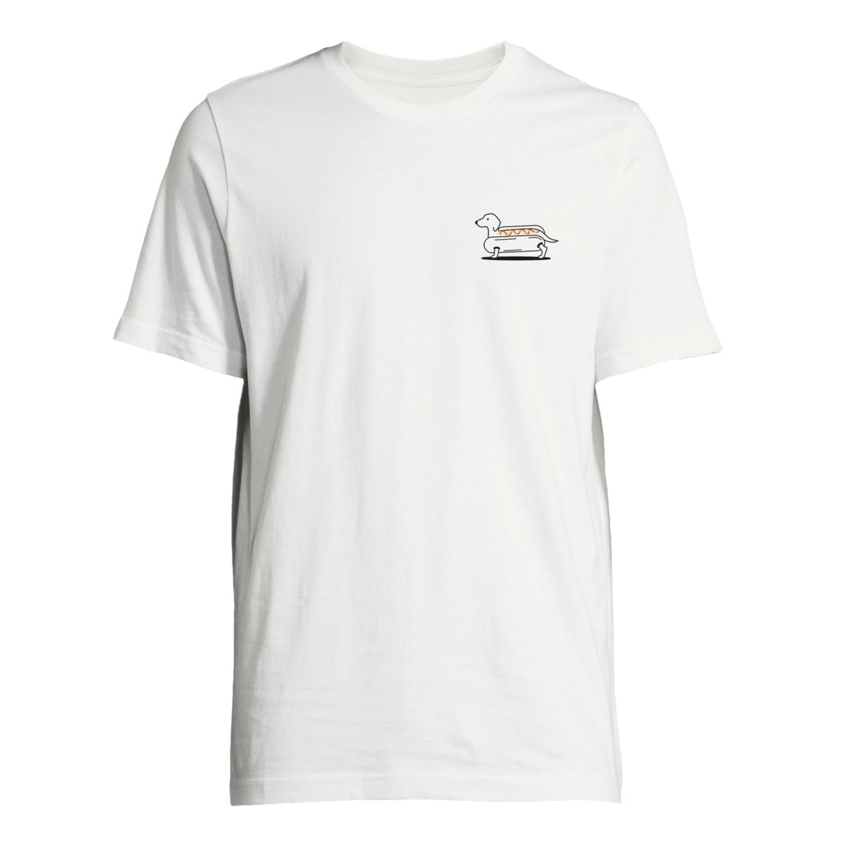 Dackel T-Shirt "Hot-Dog" - Motiv schwarz -