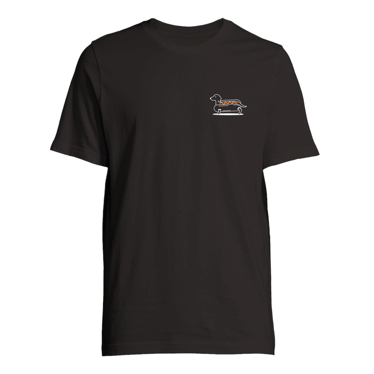 Dackel T-Shirt "Hot-Dog" - Motiv weiß -