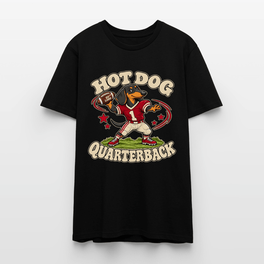 Dackel T-Shirt „Hot Dog Quarterback“ – Unisex -