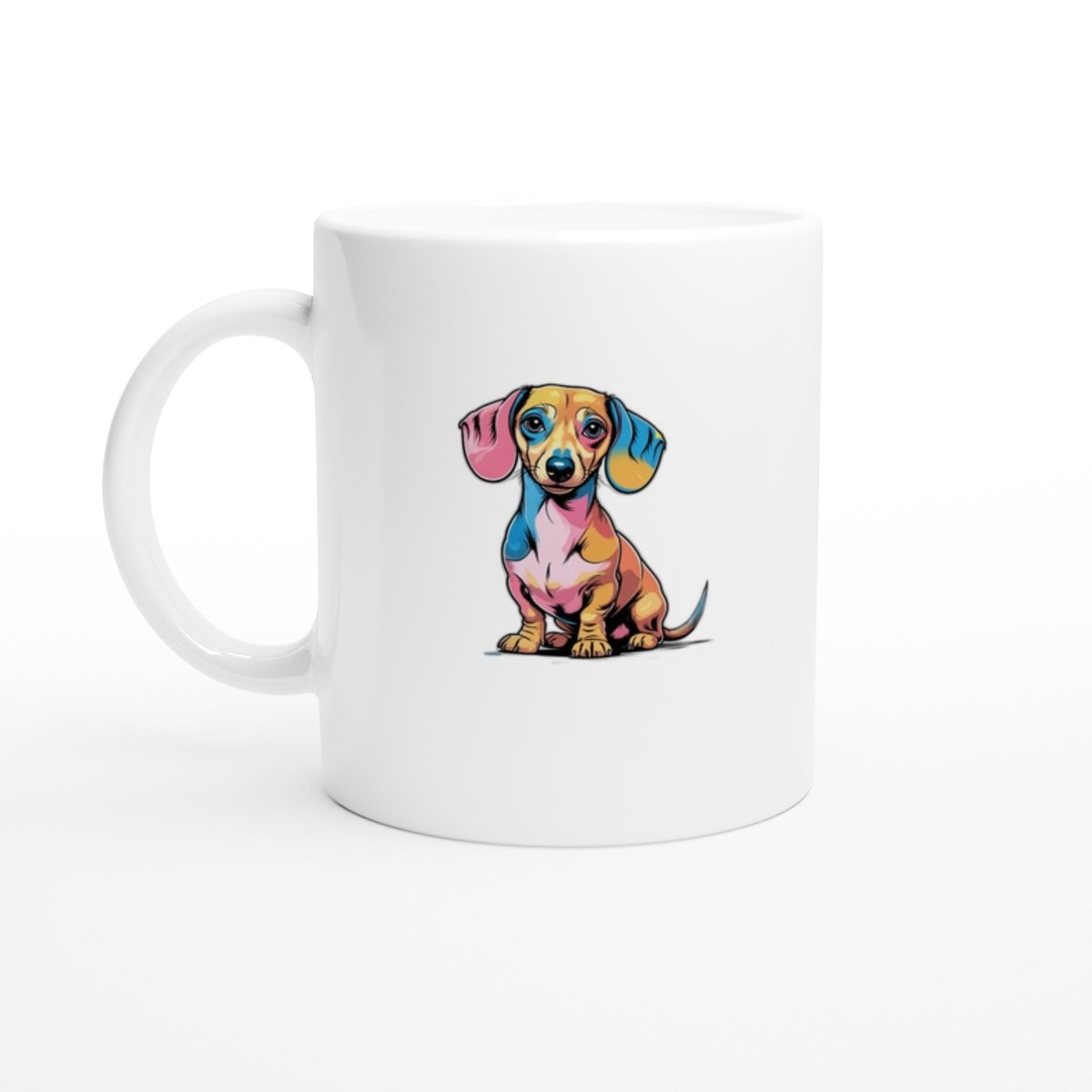 Dackel Tasse Keramik "Lotti" - Weiß - Default Title