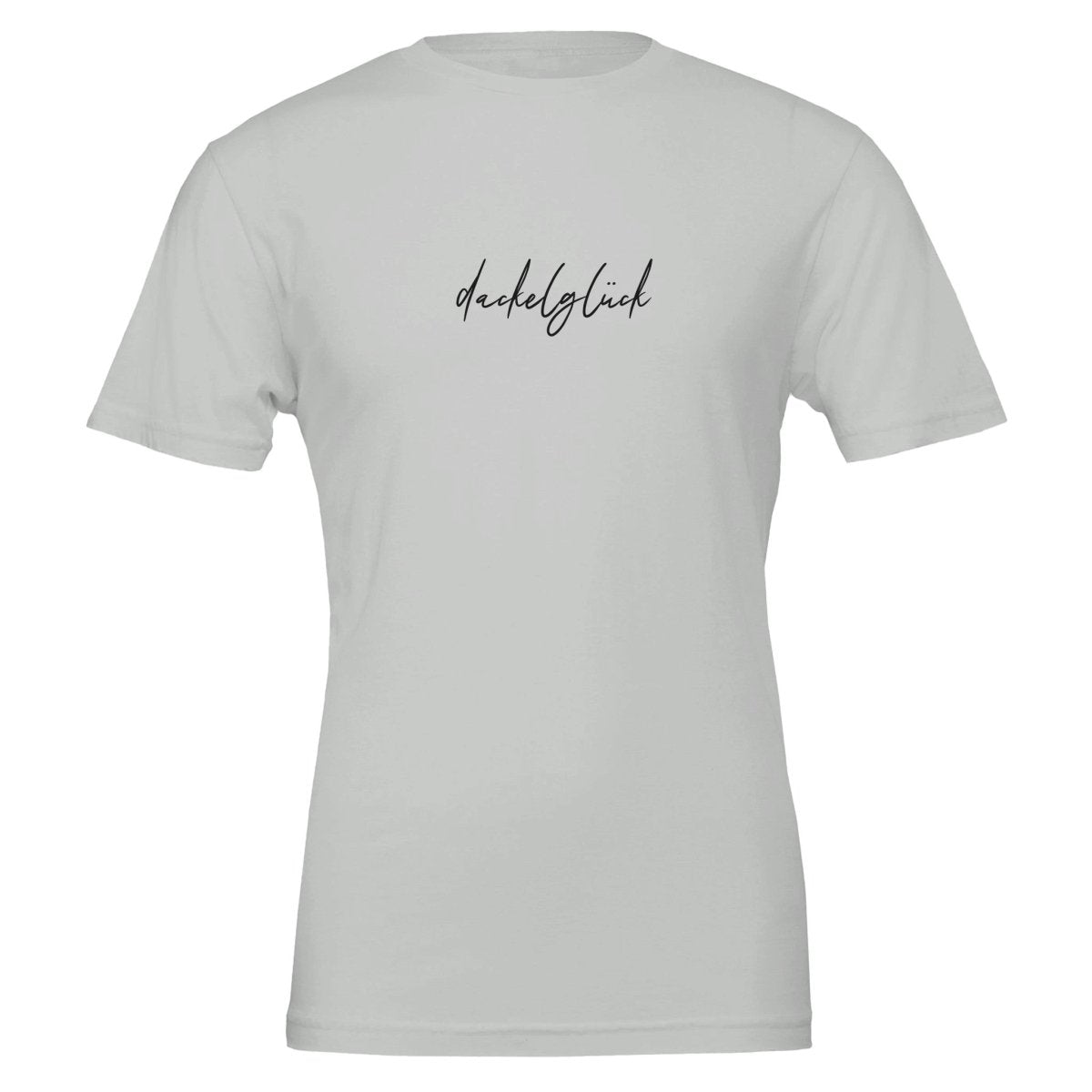 Dackel Unisex T-Shirt "Dackelglück" - Motiv schwarz - Silver