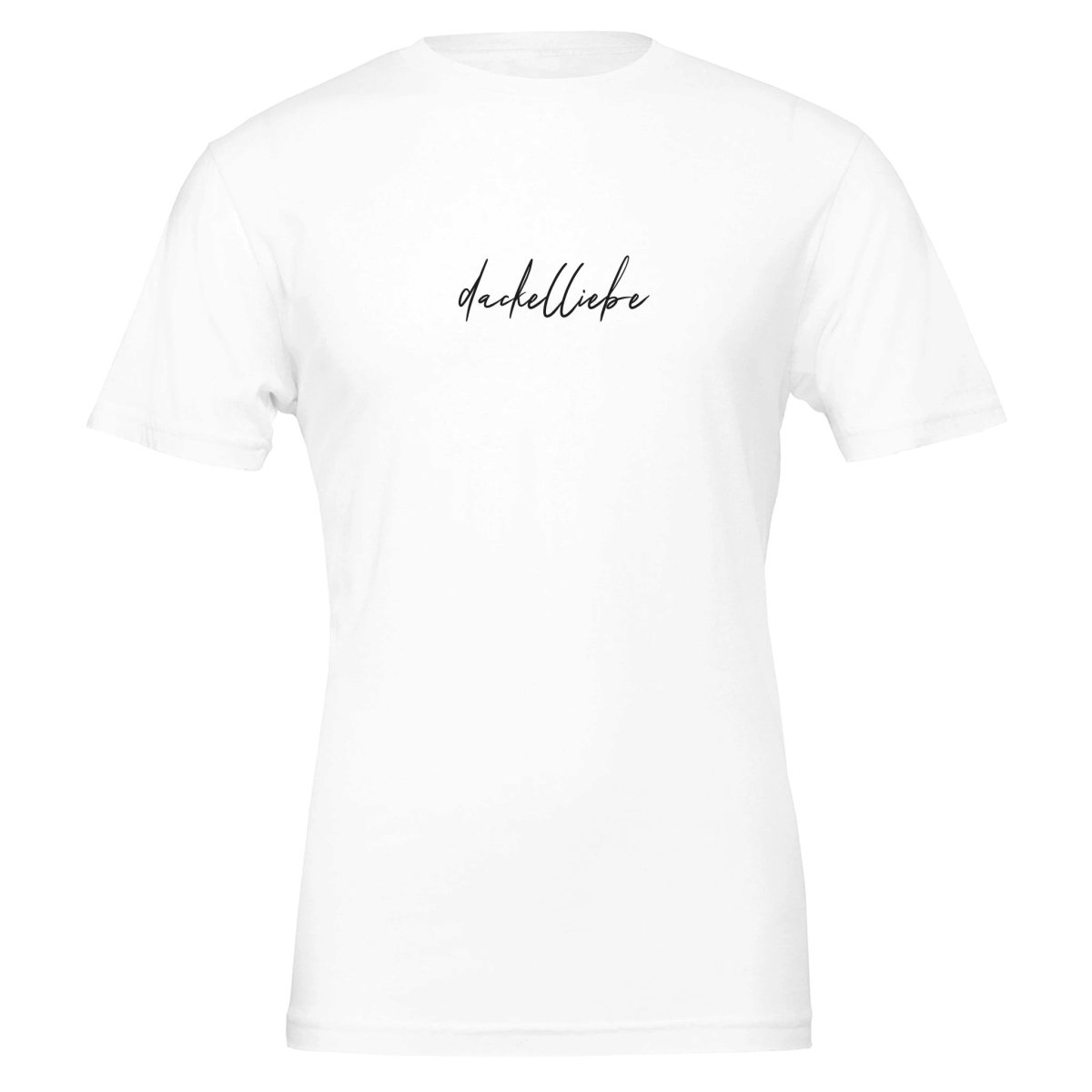 Dackel Unisex T-Shirt "Dackelliebe" - Motiv schwarz - White