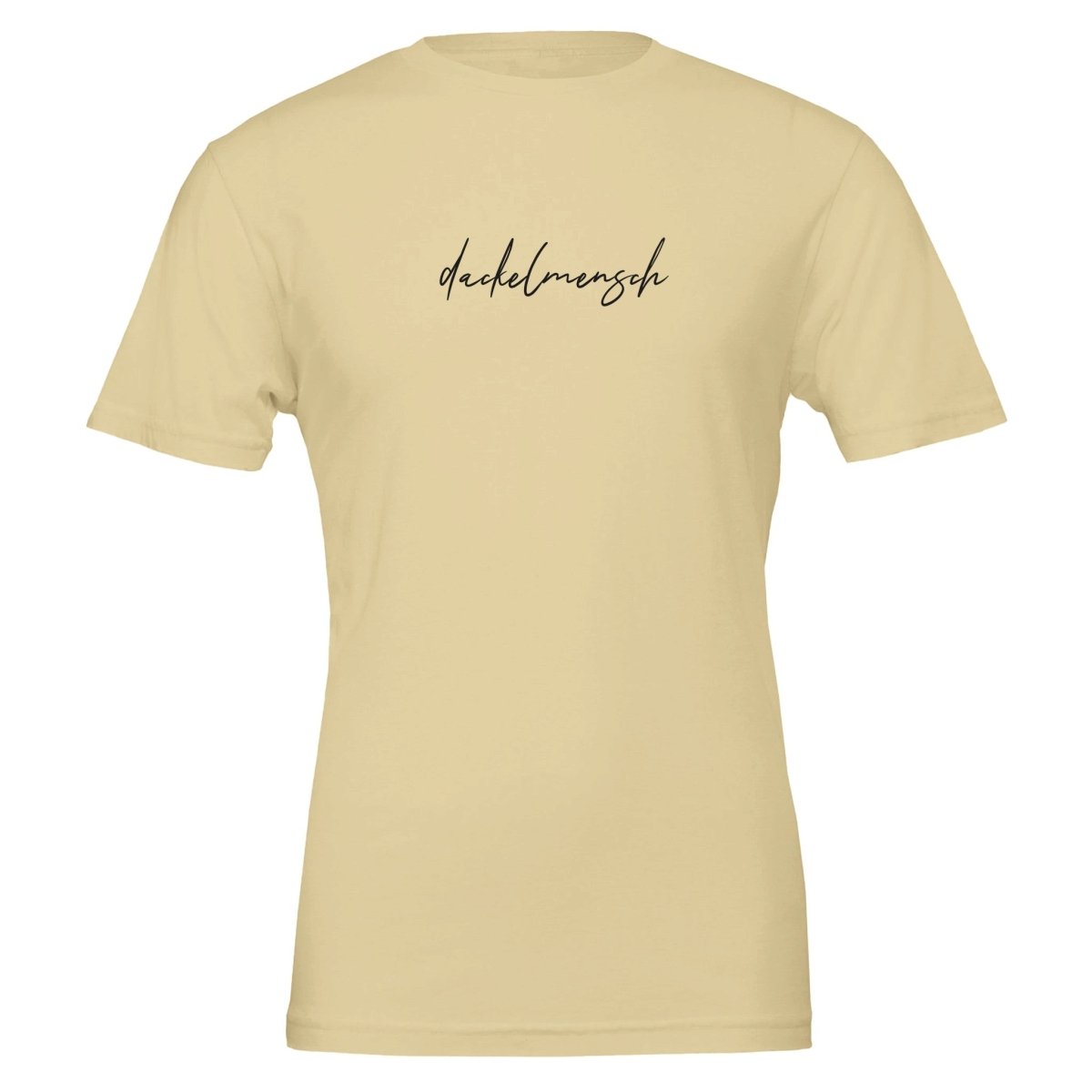Dackel Unisex T-Shirt "Dackelmensch" - Motiv schwarz - Natural