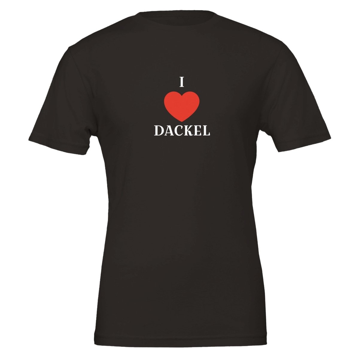 Dackel Unisex T-Shirt "Love" - Motiv weiß -