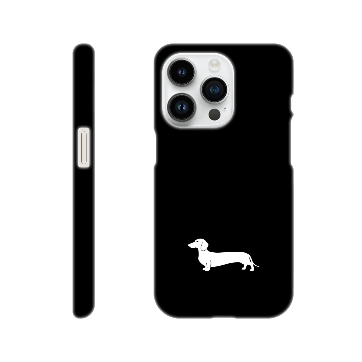 Kurzhaardackel iPhone Handyhülle „Pablo“ - iPhone 14 Pro Schwarz