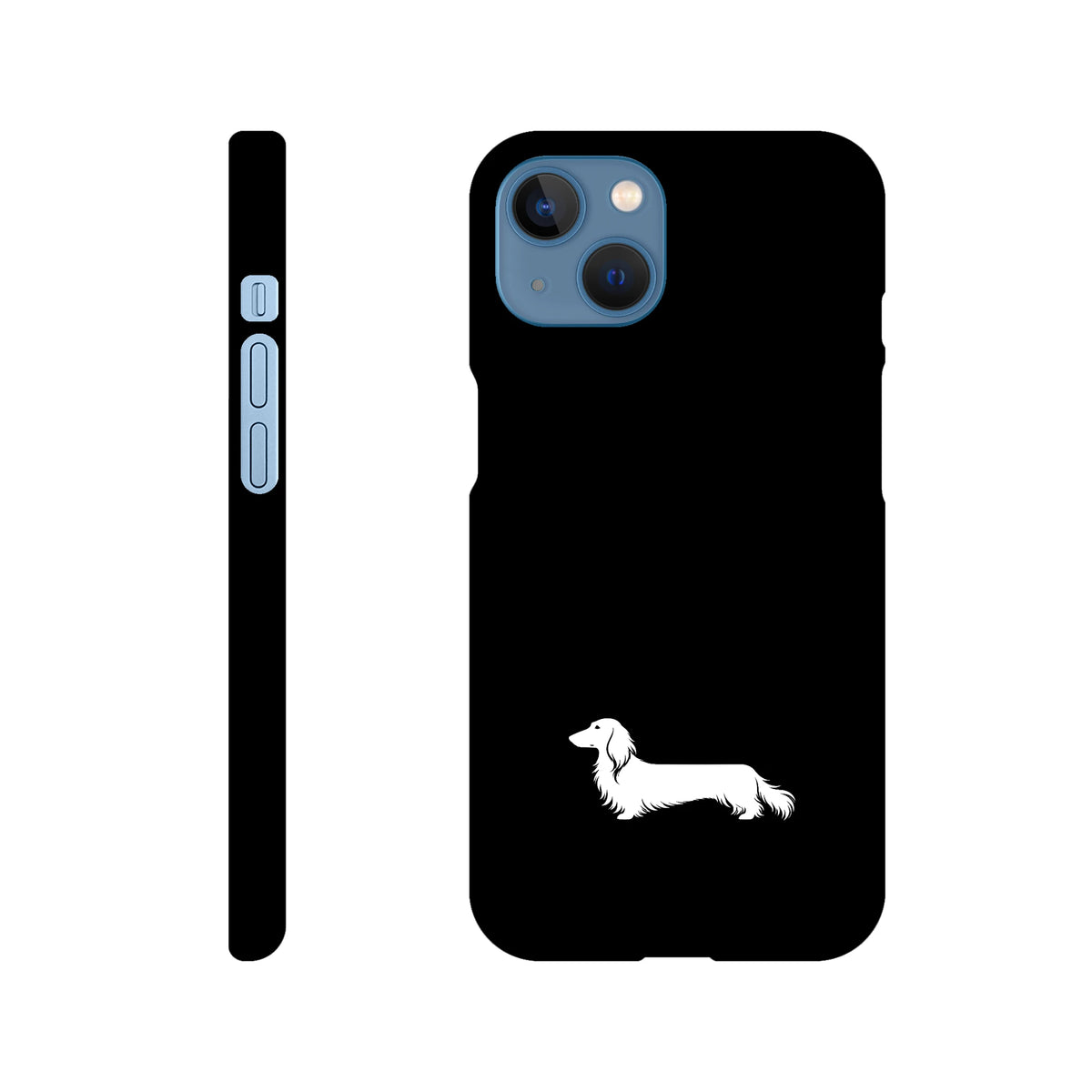 Langhaardackel iPhone Handyhülle „Finn“ - iPhone 13 Schwarz