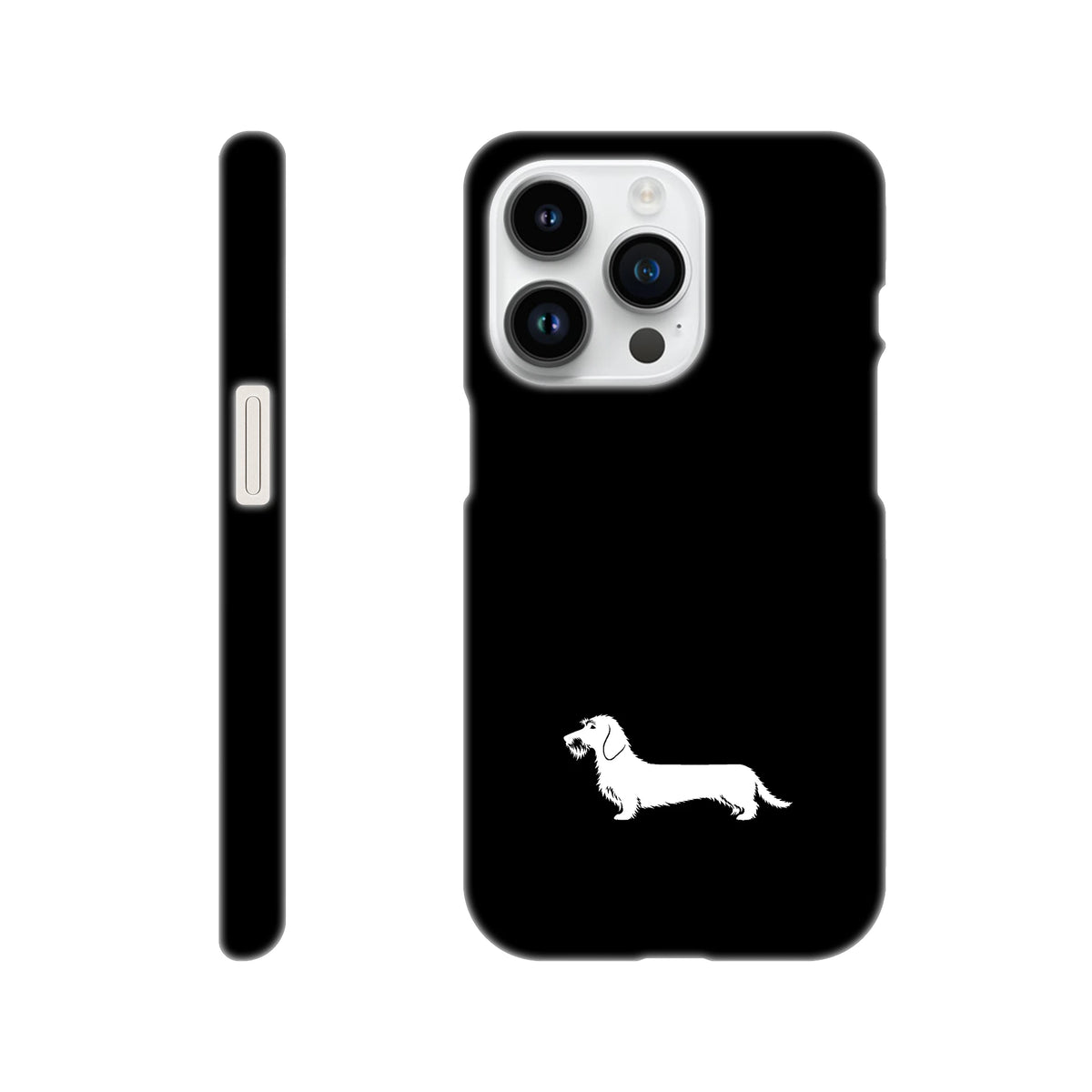 Rauhaardackel iPhone Handyhülle „Rosi“ - iPhone 14 Pro Schwarz