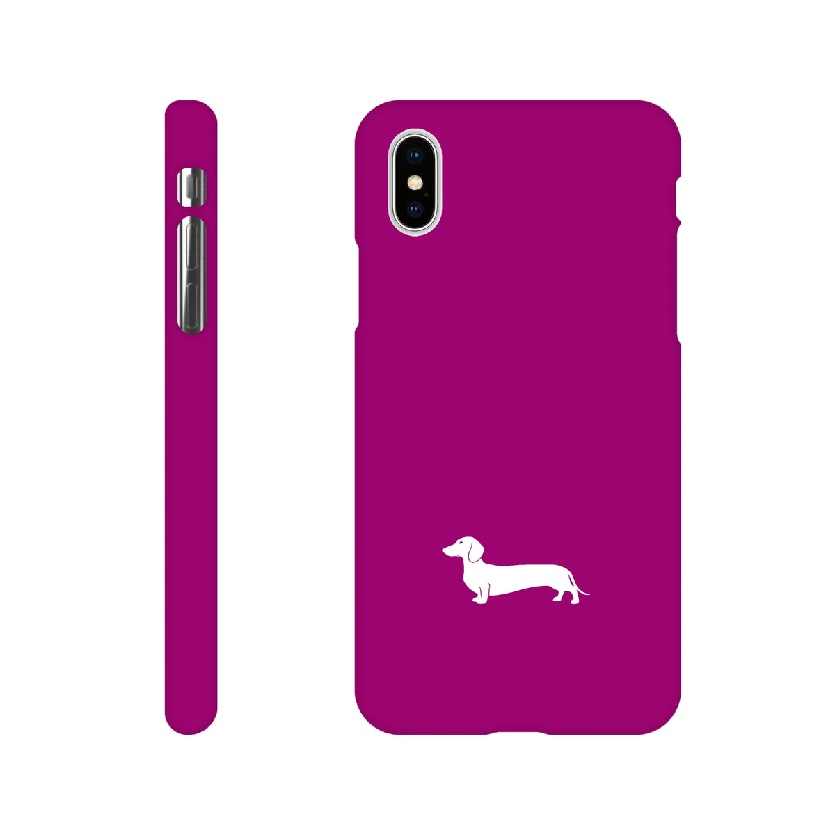 Kurzhaardackel iPhone Handyhülle „Pablo“ - iPhone XS Lila