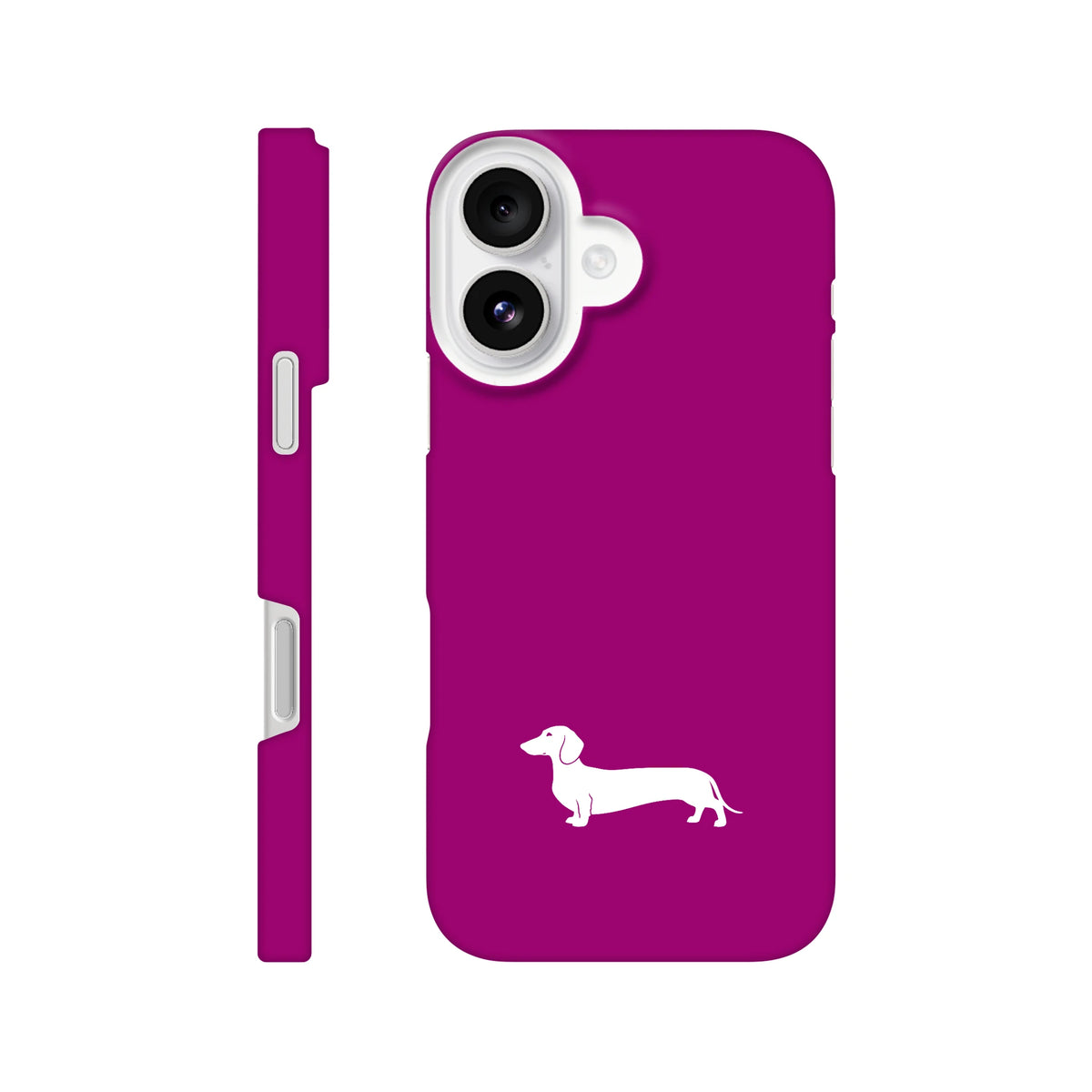 Kurzhaardackel iPhone Handyhülle „Pablo“ - iPhone 16 Lila