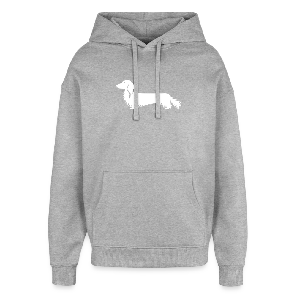 Langhaardackel Hoodie "Finn" - Unisex - Grau meliert