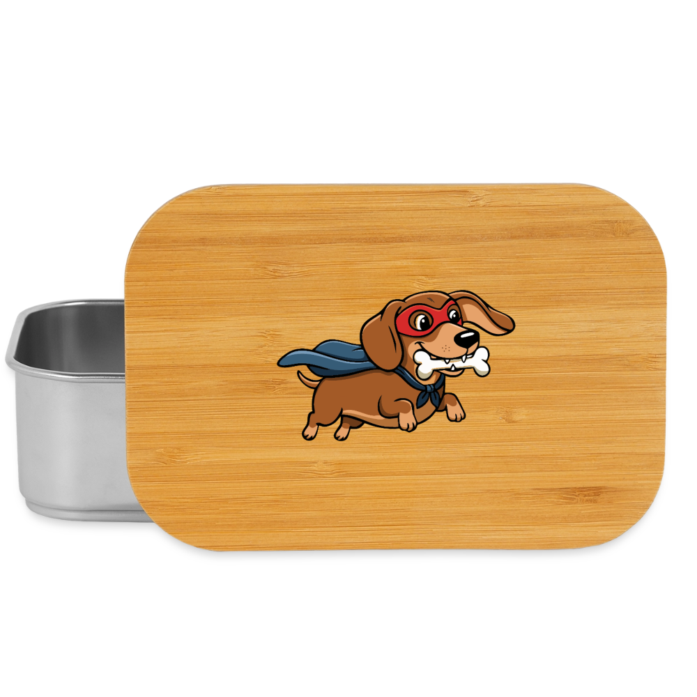 Dackel Brotdose „Super Dackel“ - Silber One size
