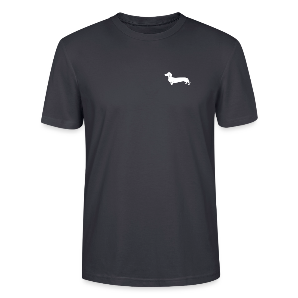 Kurzhaardackel T-Shirt „Pablo“ – Unisex - Dunkles Graublau