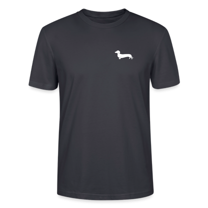 Kurzhaardackel T-Shirt „Pablo“ – Unisex - Dunkles Graublau