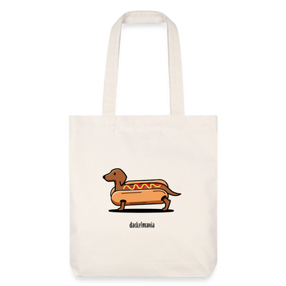 Dackel Jutebeutel „Hot Dog“ - Naturweiß One size