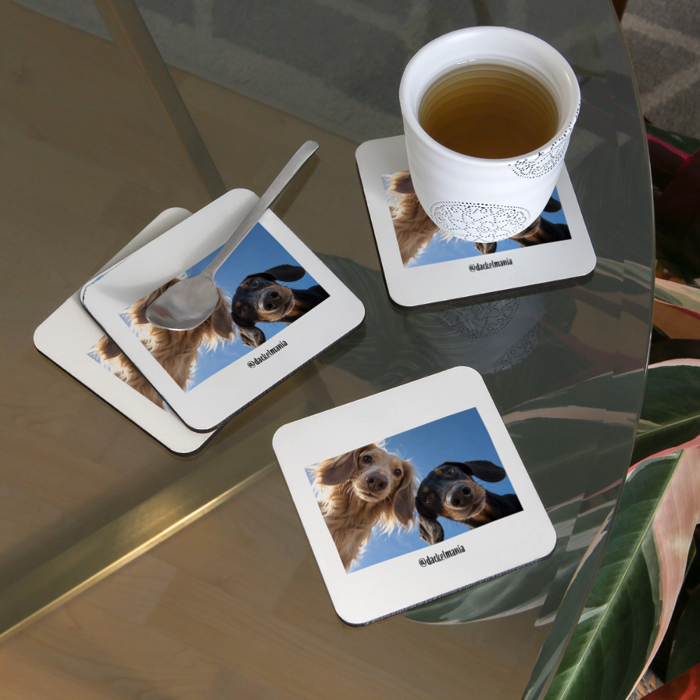 Dackel Untersetzer „Selfie“ (4er-Set) -
