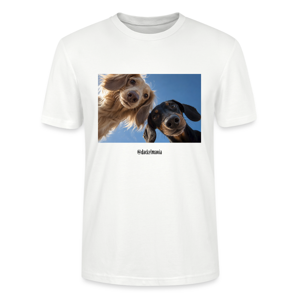 Dackel T-Shirt „Selfie“ - Unisex - Weiß