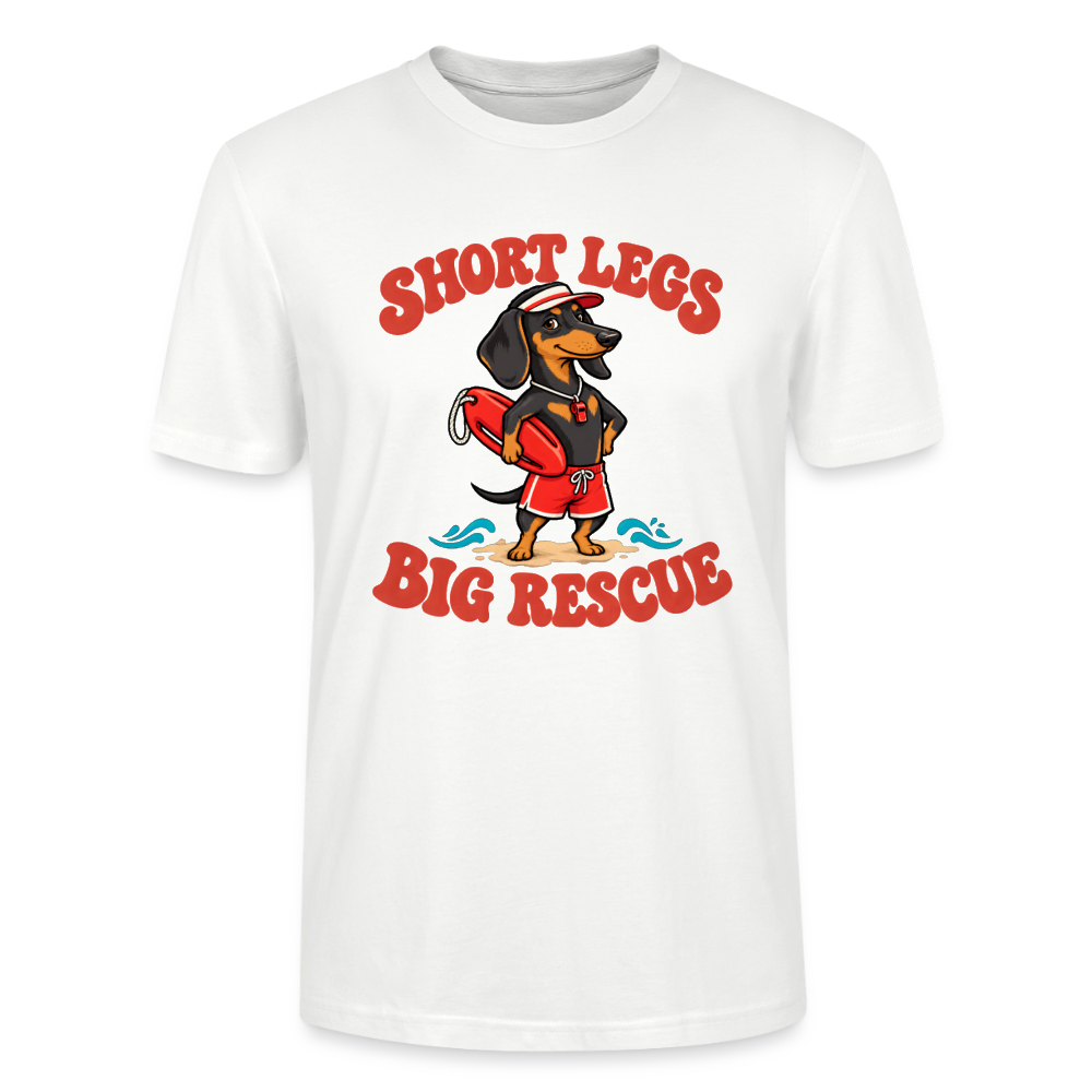 Dackel T-Shirt „Short Legs Big Rescue“ – Unisex - Weiß
