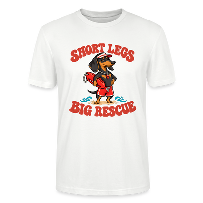 Dackel T-Shirt „Short Legs Big Rescue“ – Unisex - Weiß