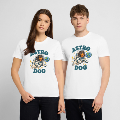 Dackel T-Shirt „Astro Dog“ – Unisex - Weiß