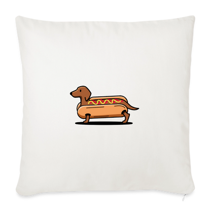 Dackel Kissen "Hot Dog" - Weiß - Naturweiß 