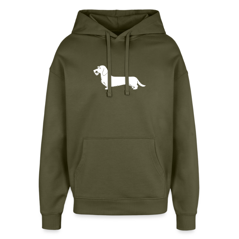 Rauhaardackel Hoodie "Rosi" - Unisex - Khaki