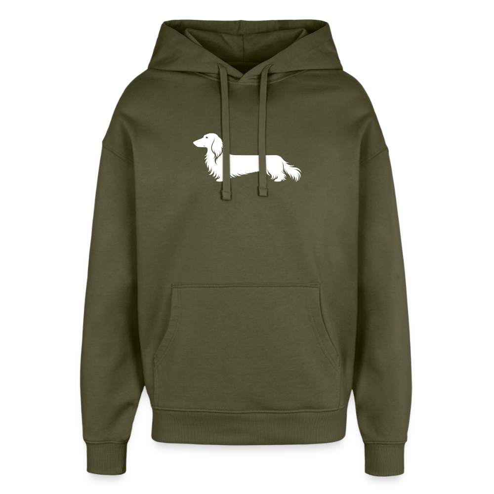 Langhaardackel Hoodie "Finn" - Unisex - Khaki