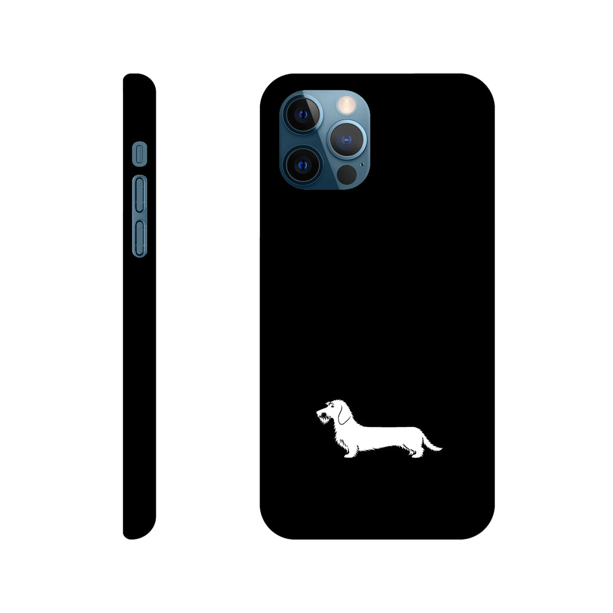 Rauhaardackel iPhone Handyhülle „Rosi“ - iPhone 12 Pro Schwarz