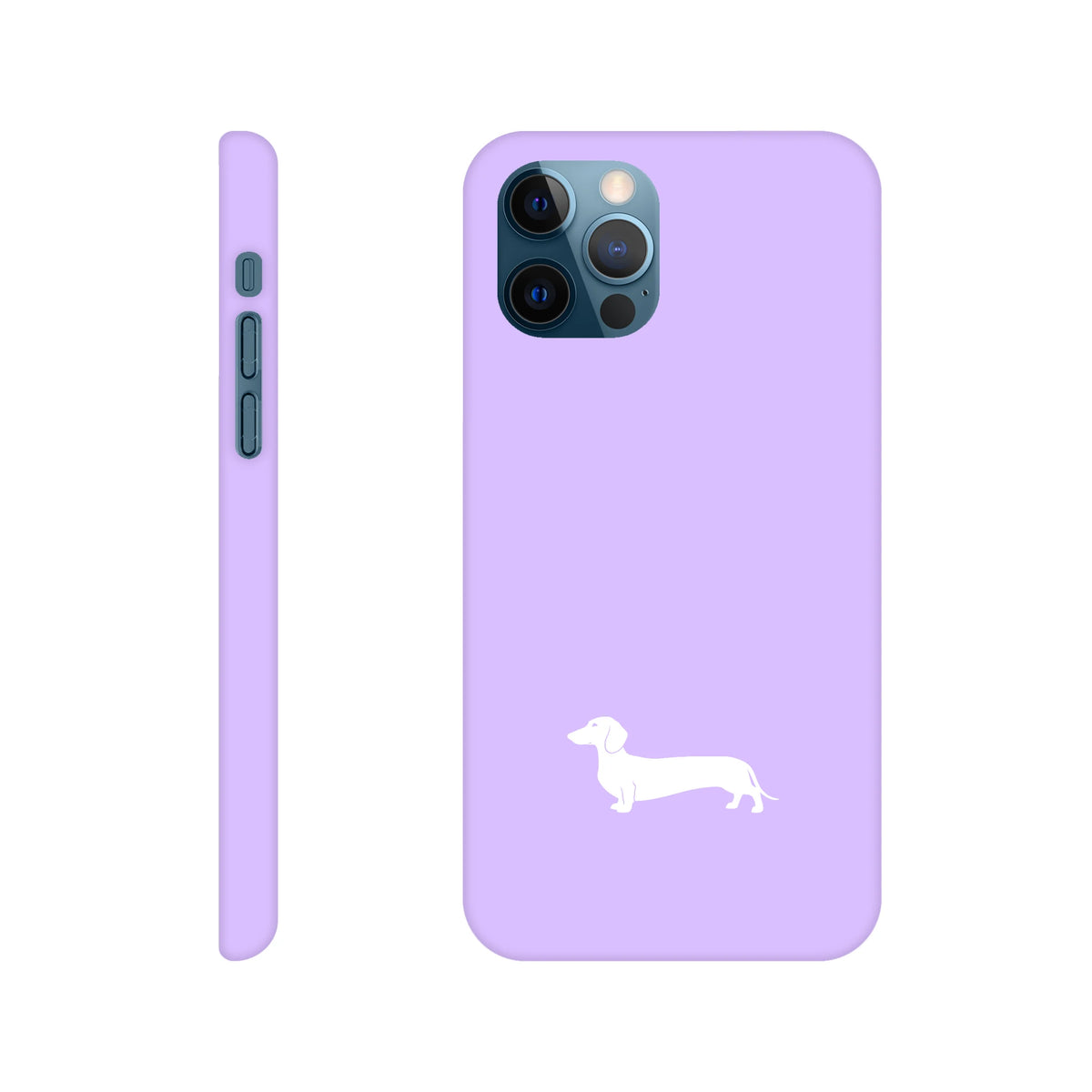 Kurzhaardackel iPhone Handyhülle „Pablo“ - iPhone 12 Pro Flieder