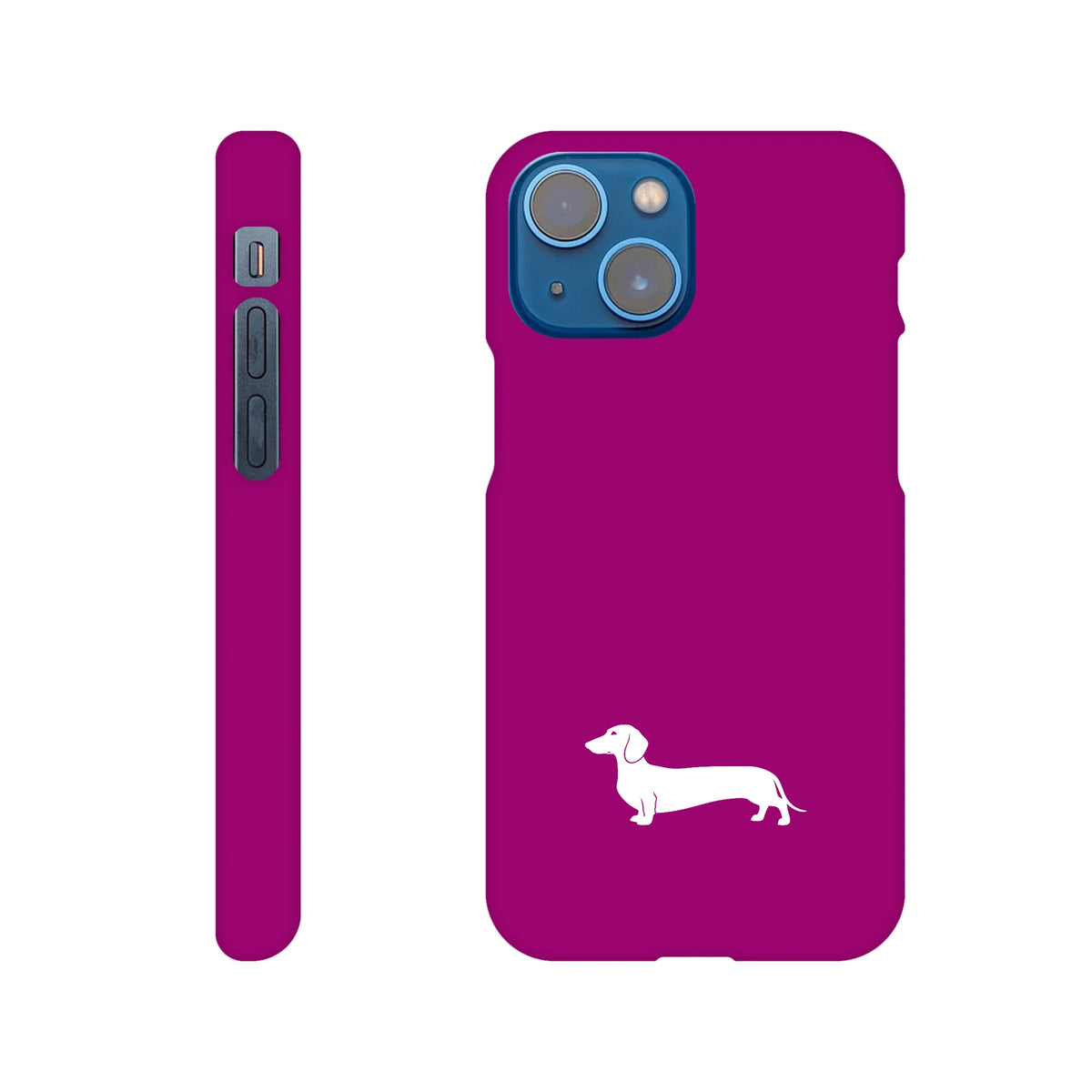 Kurzhaardackel iPhone Handyhülle „Pablo“ - iPhone 13 Mini Lila