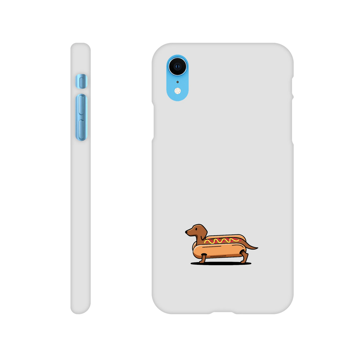Dackel iPhone Handyhülle „Hot Dog“ - iPhone XR Weiß
