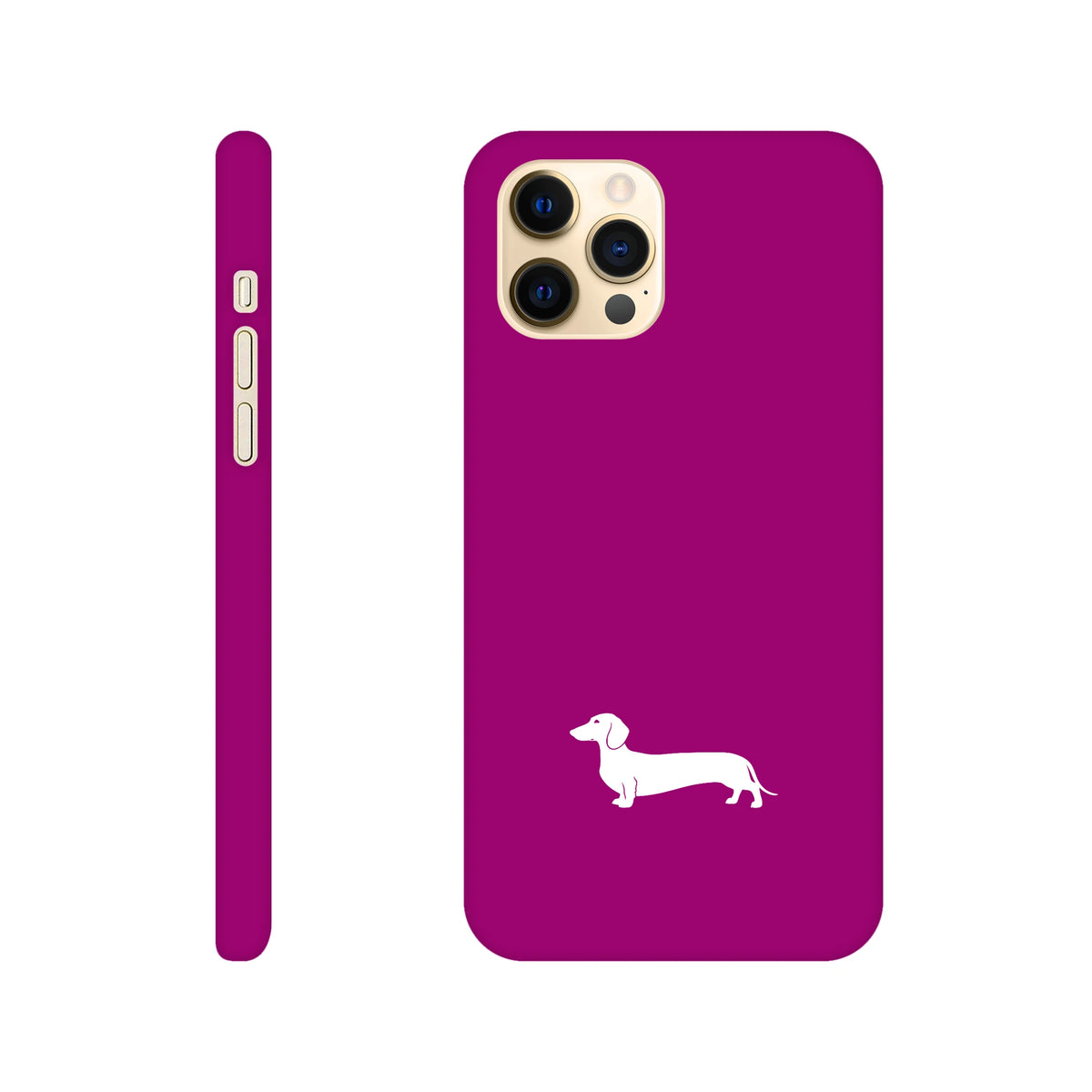 Kurzhaardackel iPhone Handyhülle „Pablo“ - iPhone 12 Pro Max Lila