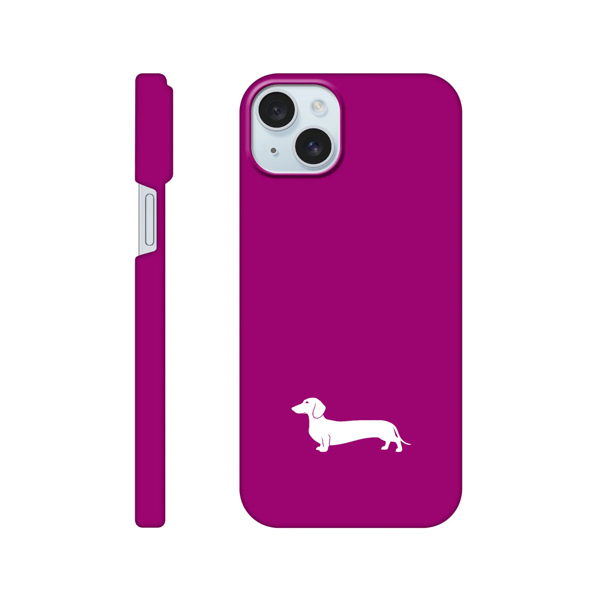 Kurzhaardackel iPhone Handyhülle „Pablo“ - iPhone 15 Plus Lila