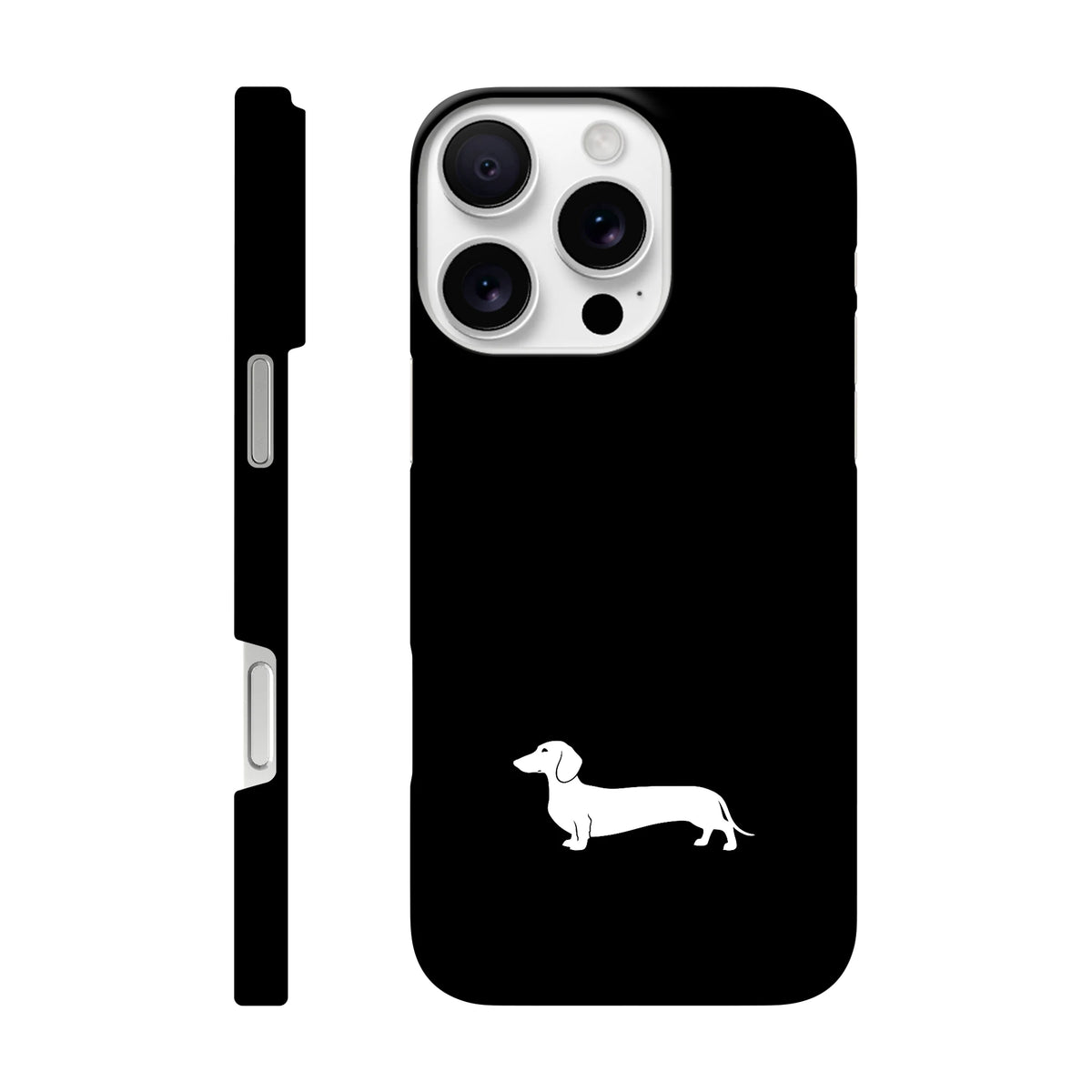 Kurzhaardackel iPhone Handyhülle „Pablo“ - iPhone 16 Pro Max Schwarz