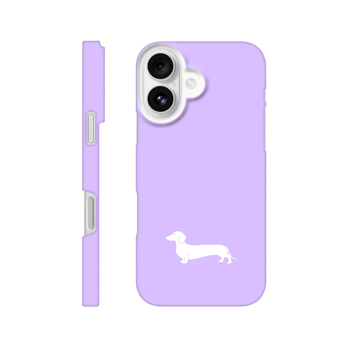 Kurzhaardackel iPhone Handyhülle „Pablo“ - iPhone 16 Flieder