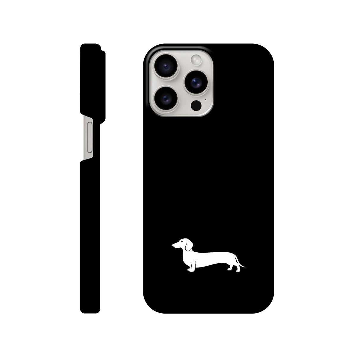 Kurzhaardackel iPhone Handyhülle „Pablo“ - iPhone 15 Pro Max Schwarz