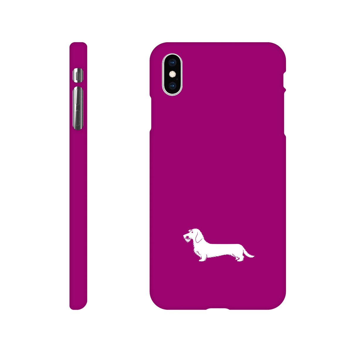 Rauhaardackel iPhone Handyhülle „Rosi“ - iPhone XS Max Lila