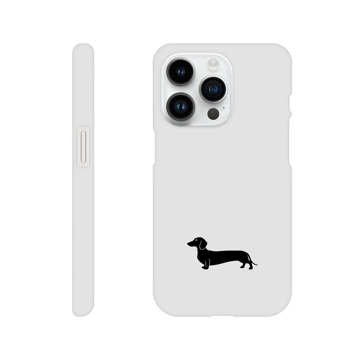 Kurzhaardackel iPhone Handyhülle „Pablo“ - iPhone 14 Pro Weiß