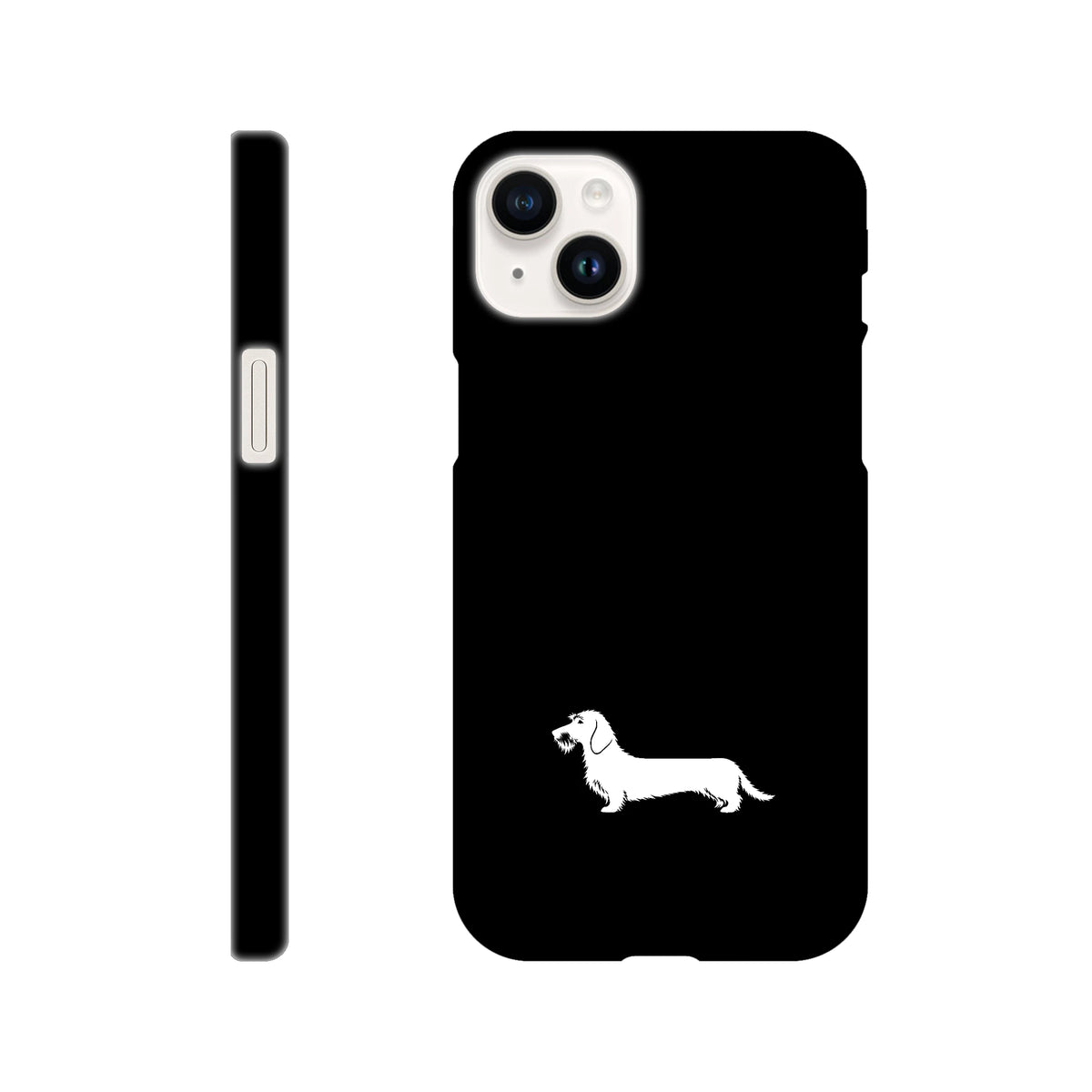 Rauhaardackel iPhone Handyhülle „Rosi“ - iPhone 14 Plus Schwarz