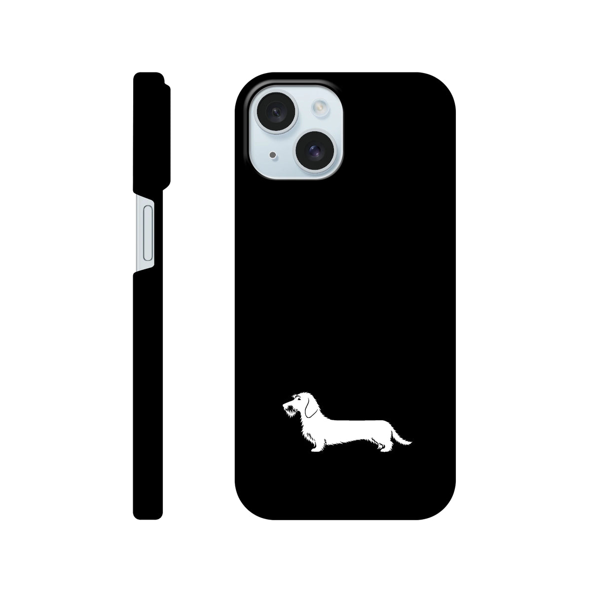 Rauhaardackel iPhone Handyhülle „Rosi“ - iPhone 15 Schwarz