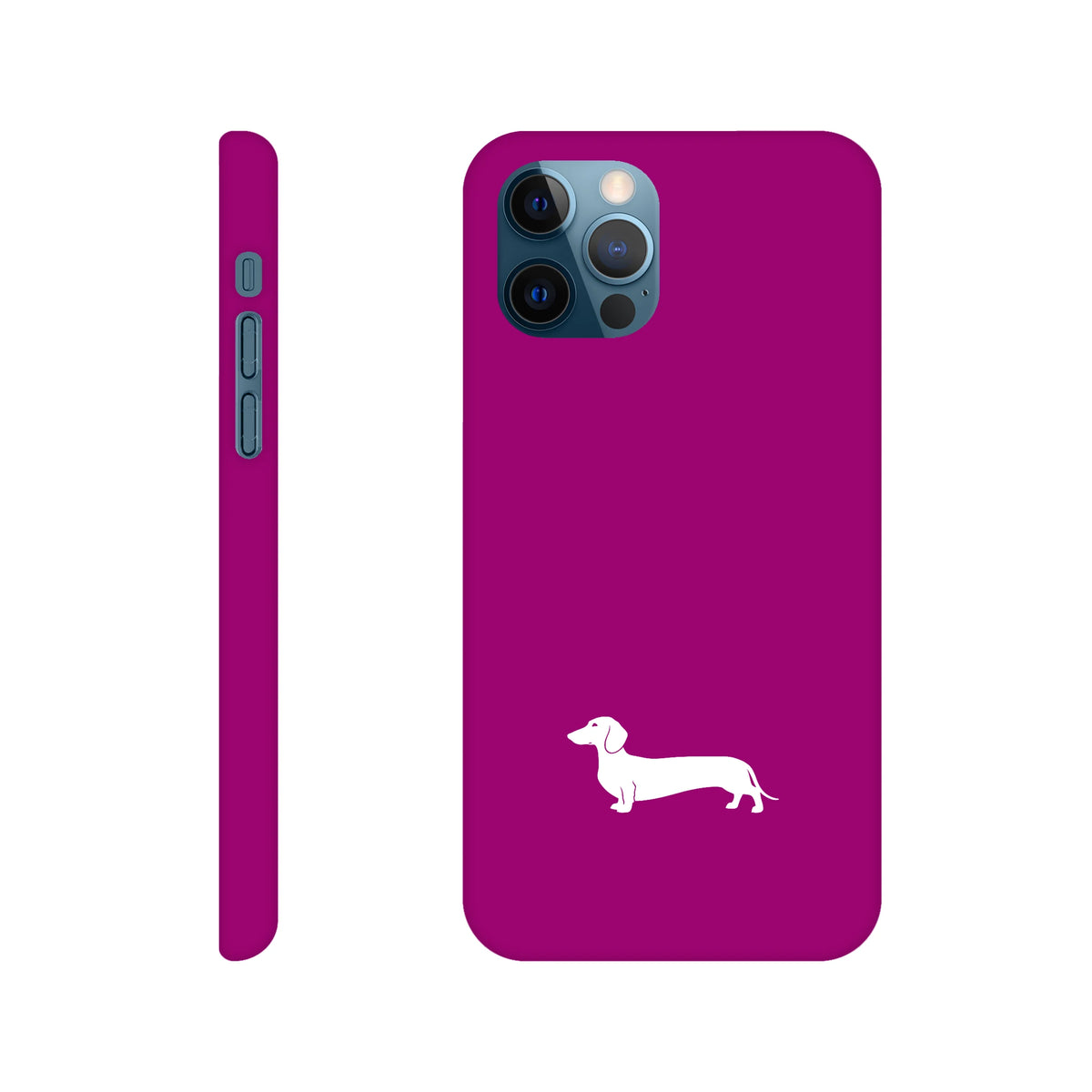 Kurzhaardackel iPhone Handyhülle „Pablo“ - iPhone 12 Lila