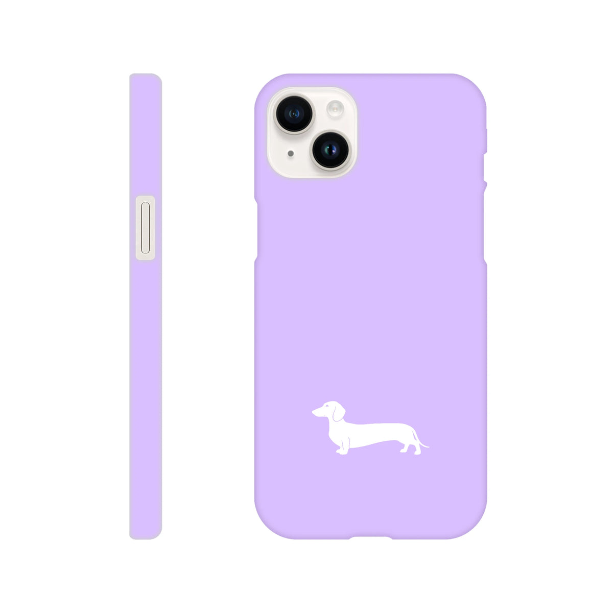 Kurzhaardackel iPhone Handyhülle „Pablo“ - iPhone 14 Plus Flieder
