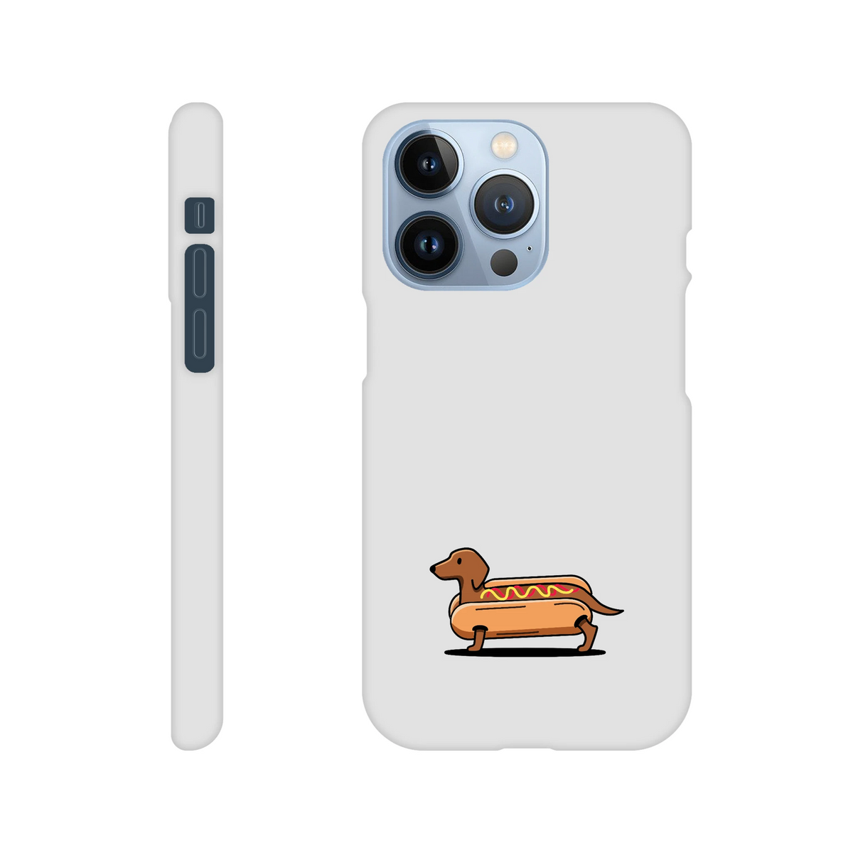Dackel iPhone Handyhülle „Hot Dog“ - iPhone 13 Pro Weiß